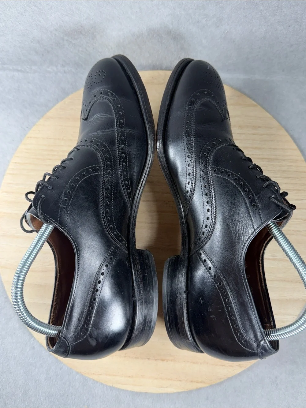Allen Edmonds Chester Men’s 9.5 D Black Leather Wingtip Oxford Shoes USA Brogue